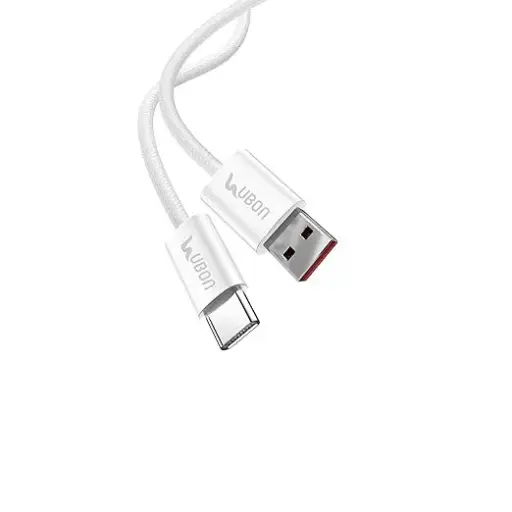 UBON OG Series WR-50 120W Braided Cables - USB Type-C & Type-C to Type-C, 1m Length, Super Fast Charging, High-Speed Sync, Rust Proof, Tangle Free, Durable, Passed 50000 Bends Tests (USB to Type C)
