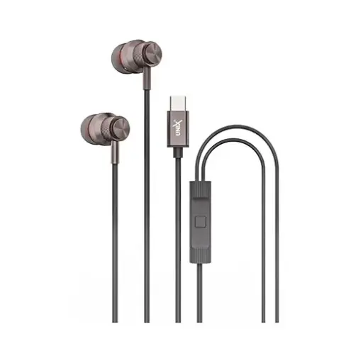 Unix Harmony Type-C Wired Earphones HiFi Stereo Headset in-Ear Attractive Designs Headphones with Microphone Compatible Only Type-C Devices